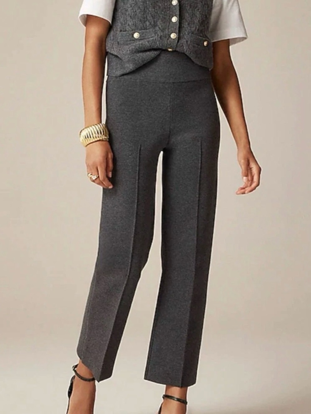 J. Crew NWT  $148 Delaney Sweater Pant in Gray | Sz SP